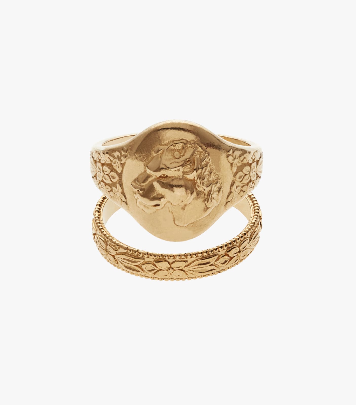 MORGANITE STONE GOLD-FINISH RING