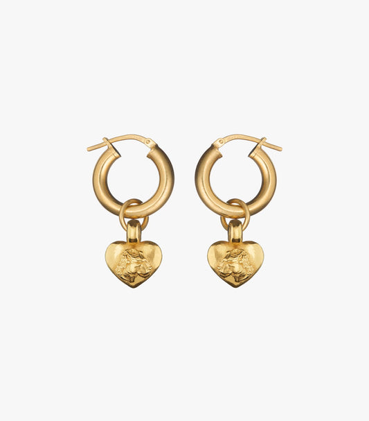 Quartz Earrings Gold-Finish