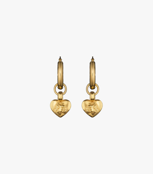Quartz Earrings Gold-Finish