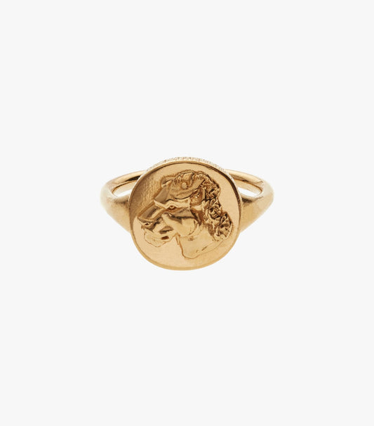 Pink Opal Stone Gold Ring