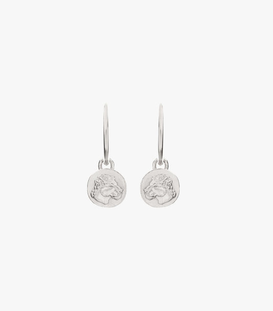 Silver-Stone Dangle Earrings